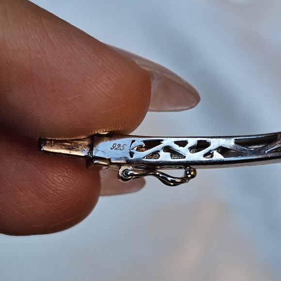 Sterling Rectangles Bangle - Picture 2 of 5